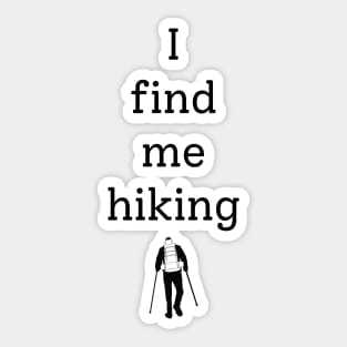 I find me hiking Sticker